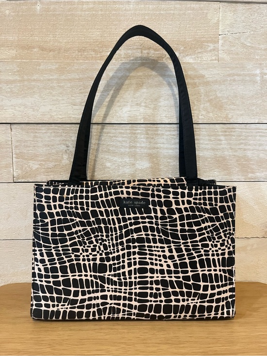 kate spade Handbags - kate spade New York Black & Cream Patterned Tote Bag-Vintage Classic